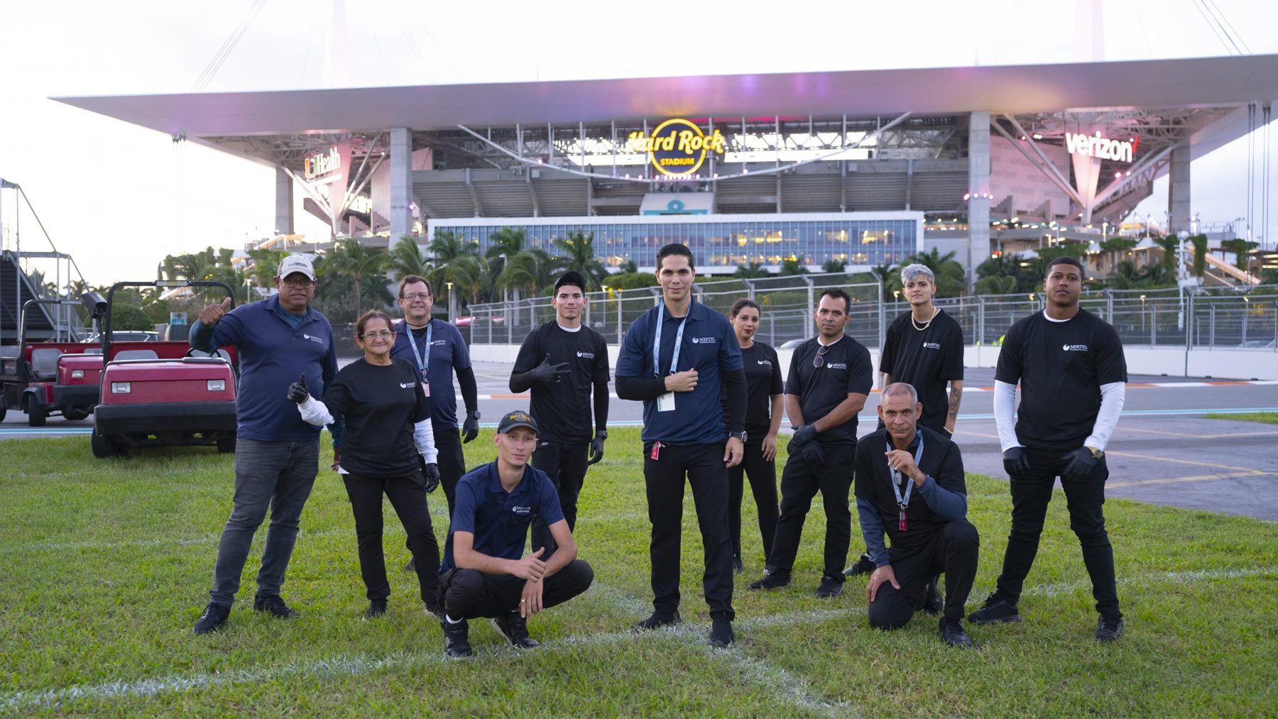 Mertel Premium Service team at a stadium